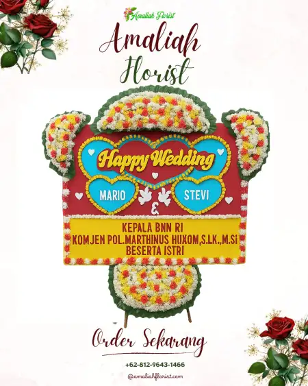 Papan Bunga Pernikahan Wero
